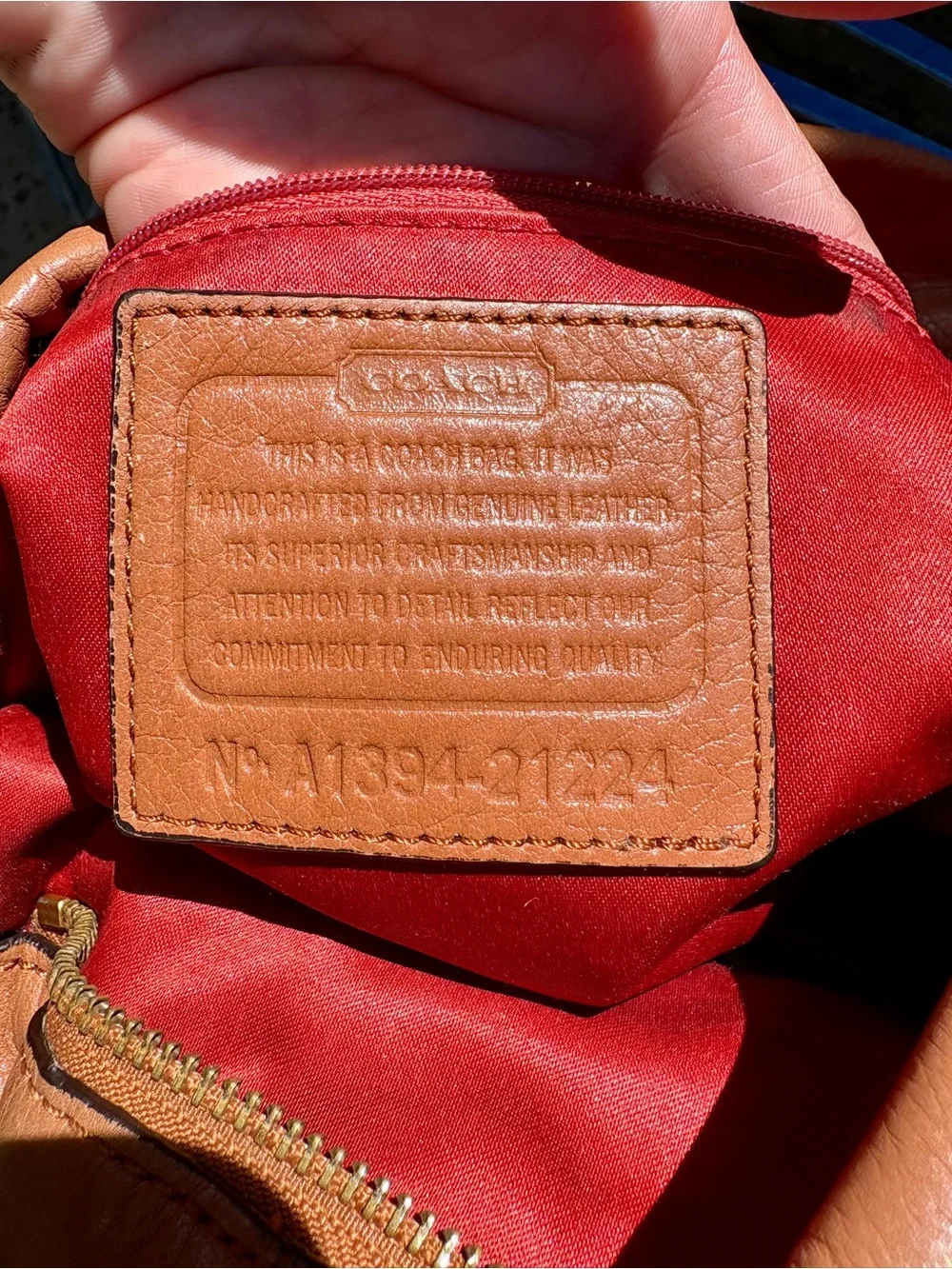 Coach Madison Isabelle 21224 Cognac Brown Leather Slouchy Hobo Shoulder Bag Y2K